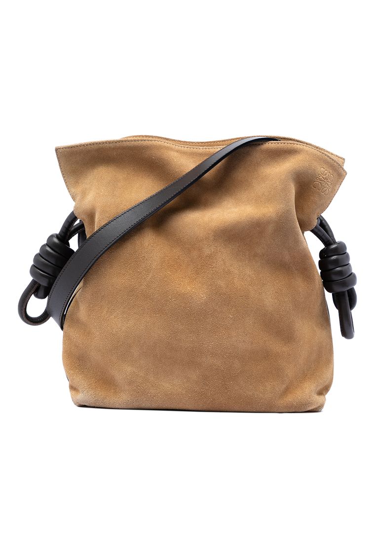 LOEWE Pre-Loved Loewe Suede Flamenco Knot Crossbody