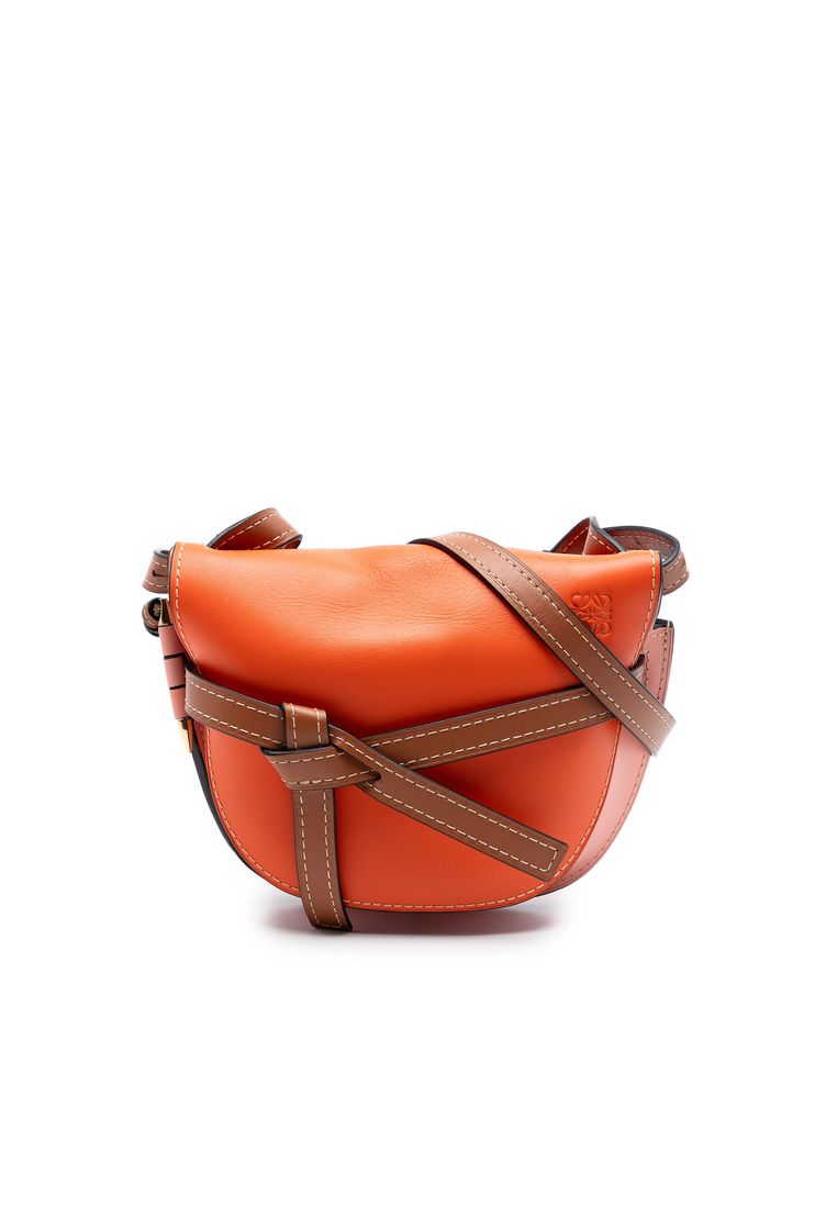 LOEWE Pre-Loved Loewe Small Tricolor Leather Gate Crossbody