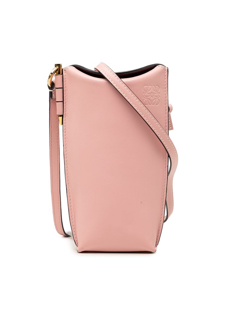 LOEWE Pre-Loved Loewe Leather Gate Pocket Crossbody