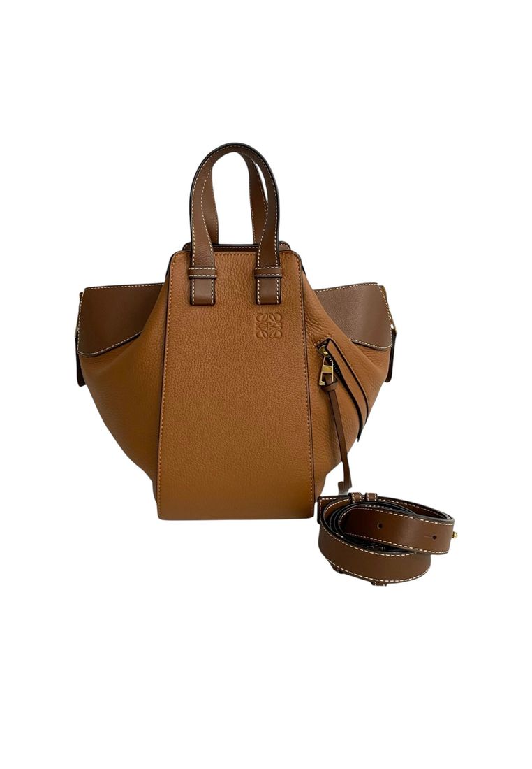 LOEWE Pre-Loved Loewe Small Bicolor Leather Hammock Satchel