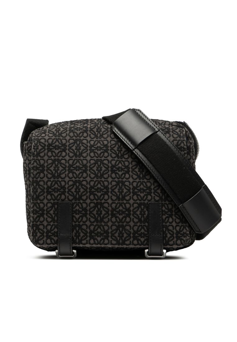 LOEWE Pre-Loved Loewe Xs Anagram Canvas Military Messenger Bag