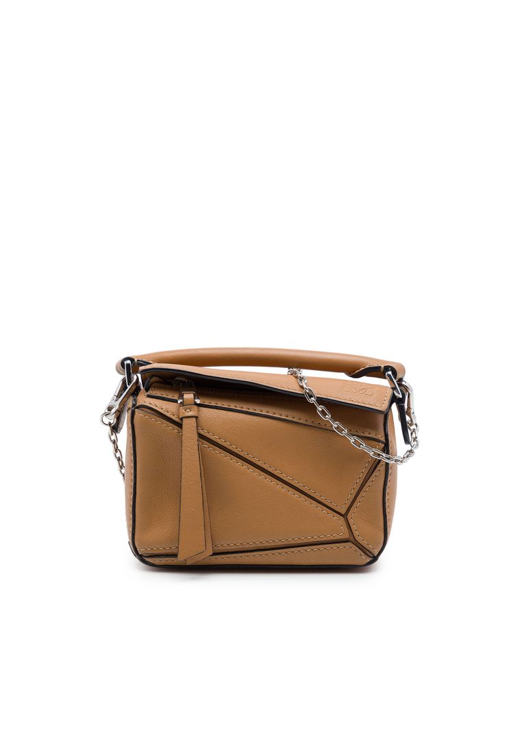 LOEWE Pre-Loved Loewe Nano Calfskin Puzzle Satchel