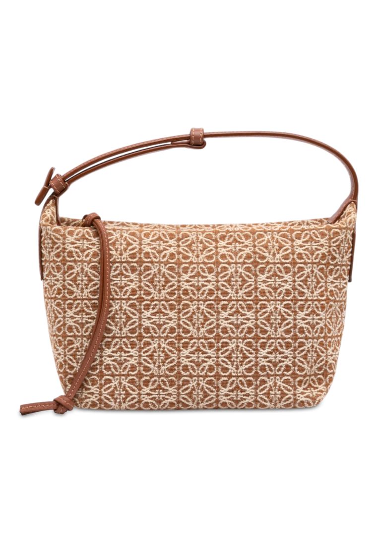 LOEWE Pre-Loved Loewe Small Anagram Canvas Cubi Bag