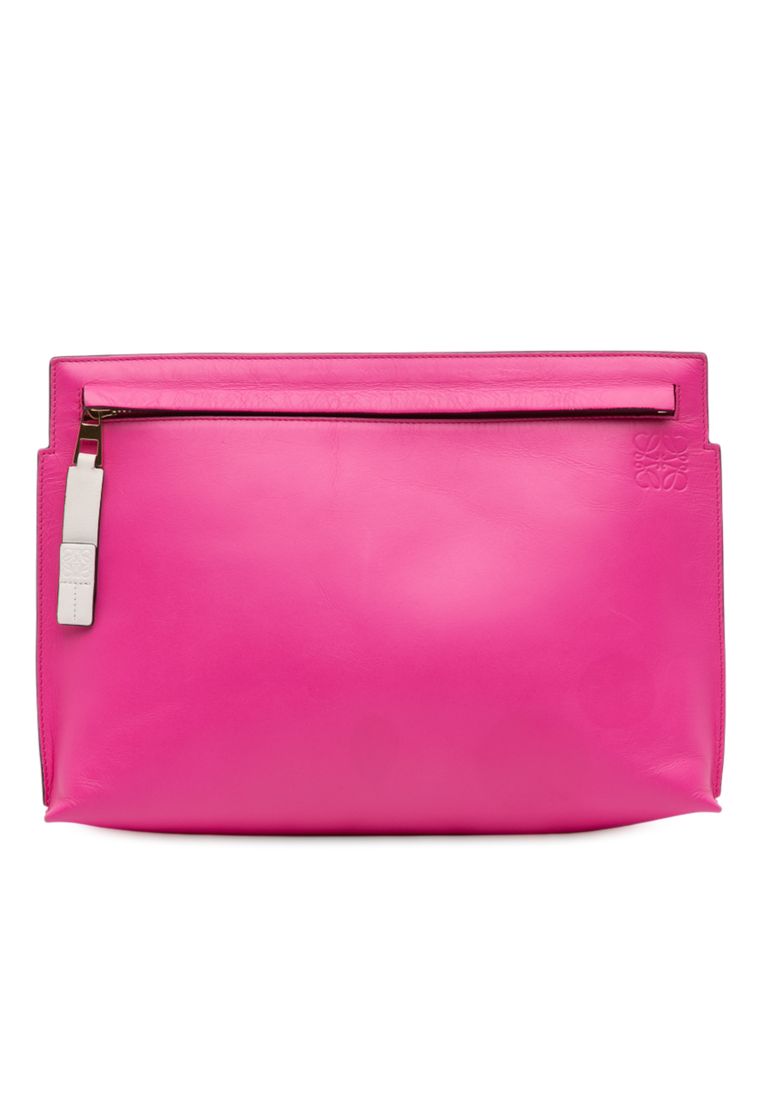 LOEWE Pre-Loved Loewe Bicolor Leather Anagram T Pouch