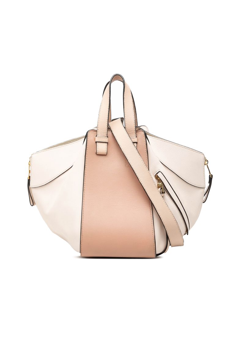 LOEWE Pre-Loved Loewe Small Bicolor Leather Hammock Satchel