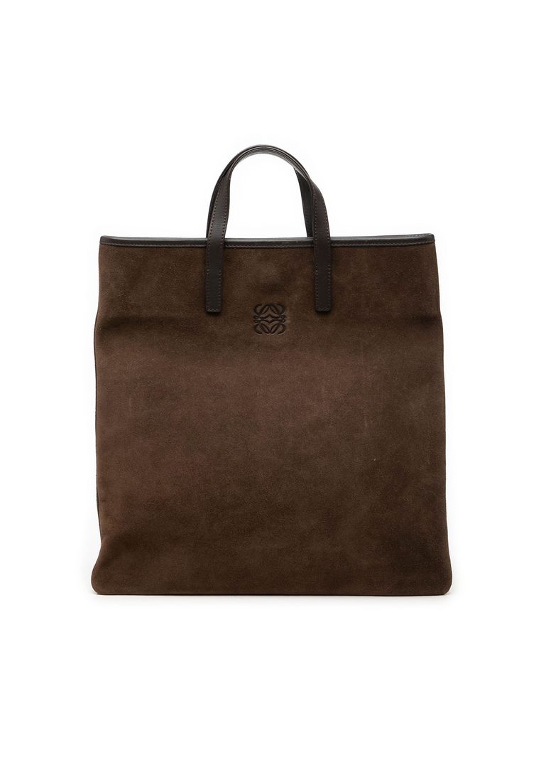 LOEWE Pre-Loved Loewe Suede Anagram Tote