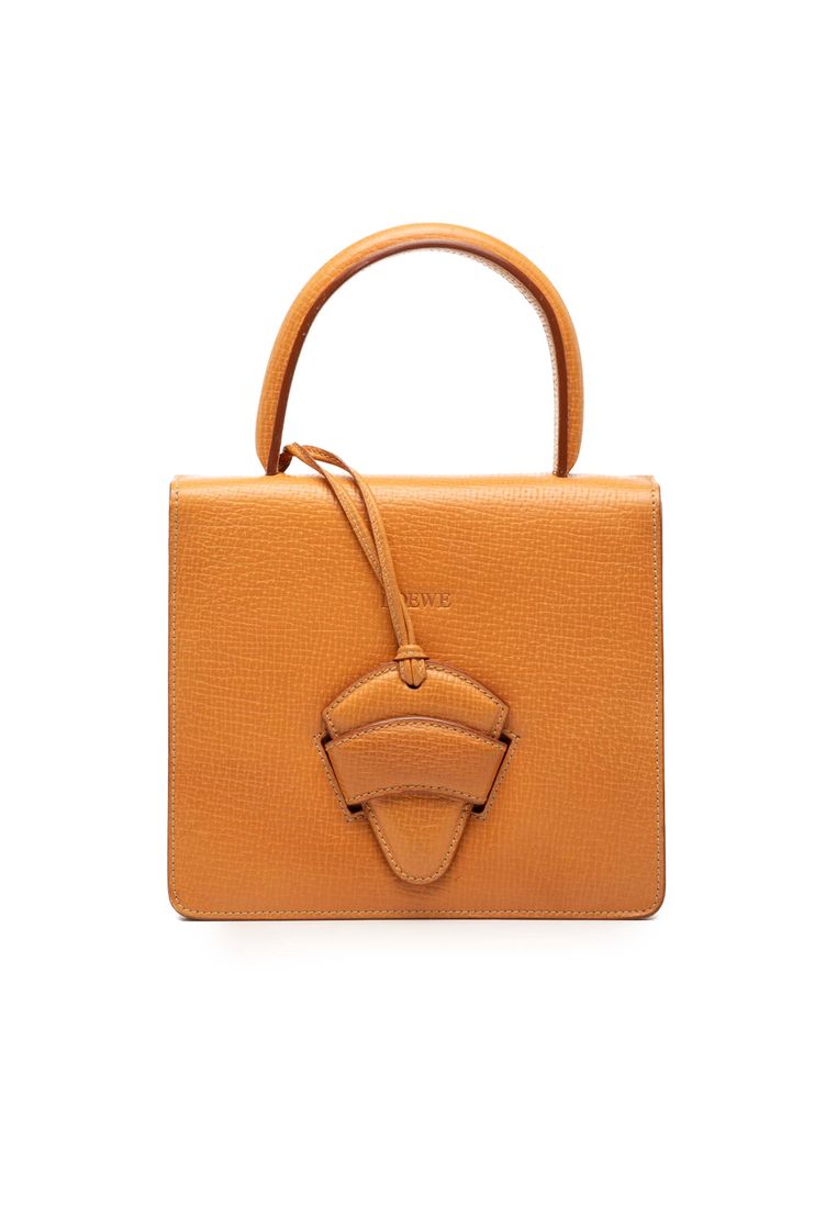 LOEWE Pre-Loved Loewe Textured Leather Barcelona Top Handle Bag