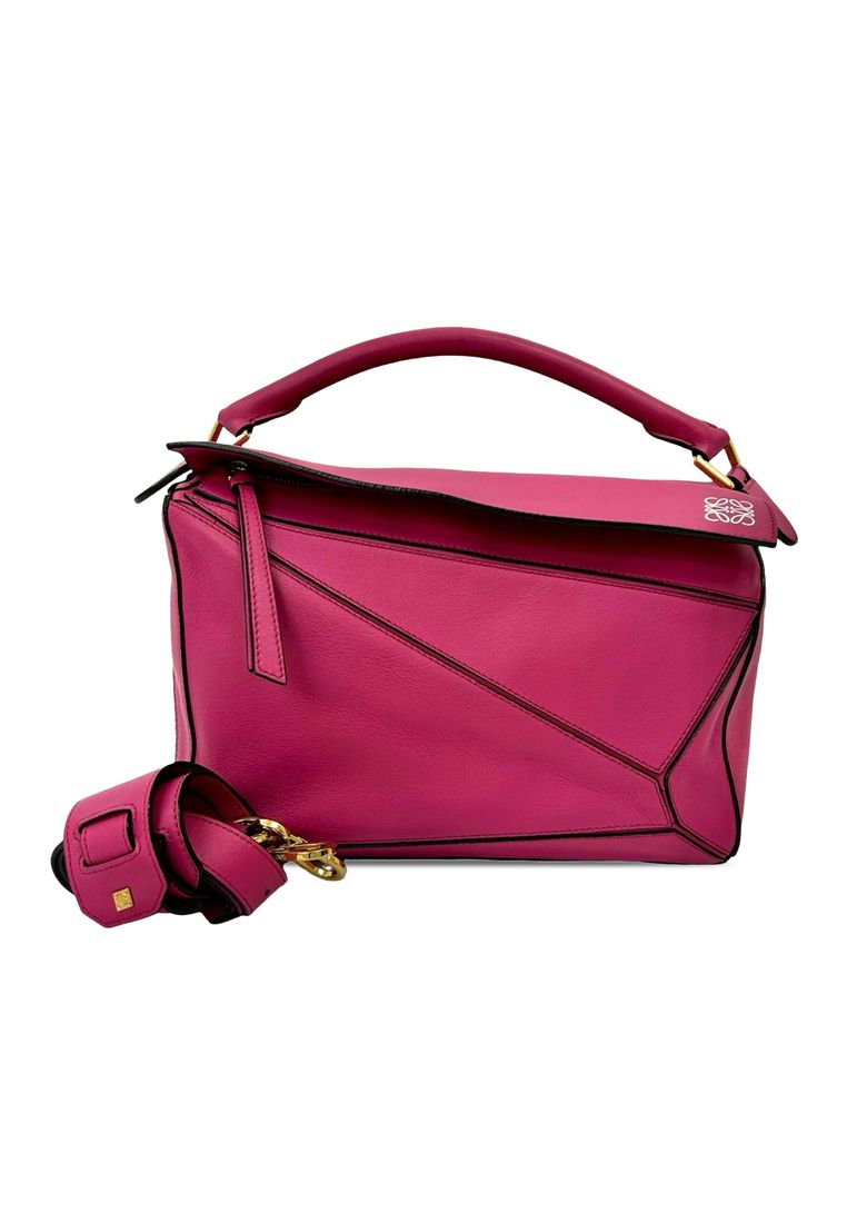 LOEWE Pre-Loved Loewe Medium Calfskin Puzzle Satchel