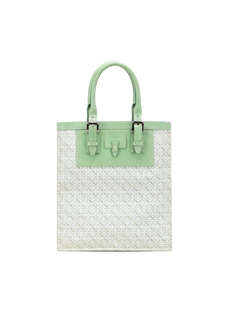 LOEWE Pre-Loved Loewe Anagram Canvas Tote