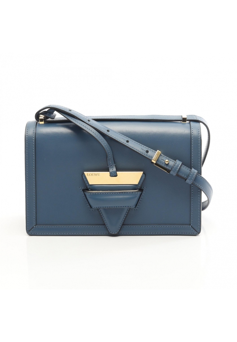 LOEWE Pre-Loved LOEWE Barcelona Shoulder bag leather blue
