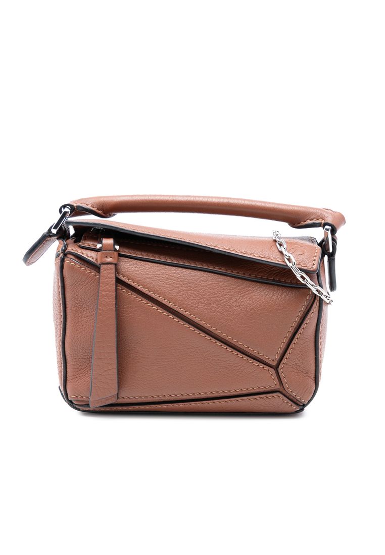 LOEWE Pre-Loved Loewe Nano Calfskin Puzzle Satchel