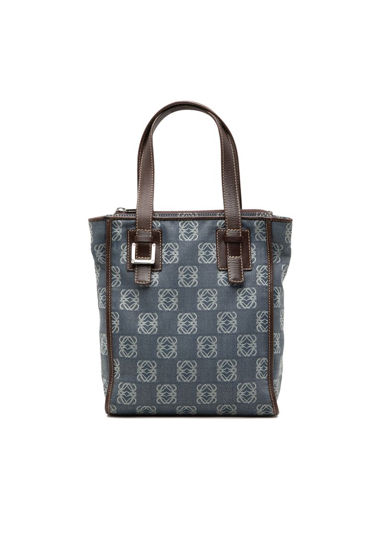LOEWE Pre-Loved Loewe Anagram Denim Tote