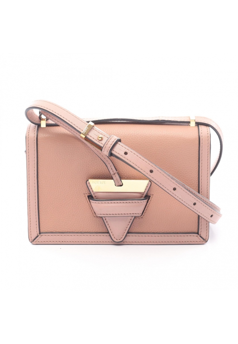 LOEWE Pre-Loved LOEWE Barcelona Small Shoulder bag leather pink beige