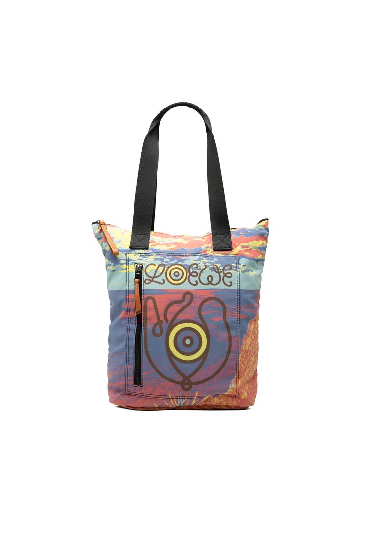 LOEWE Pre-Loved Loewe Printed Nylon Eye Loewe Nature Tote