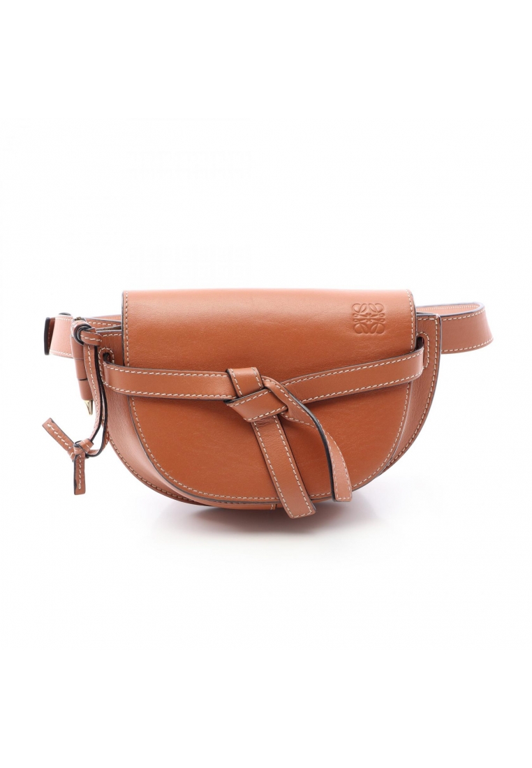 LOEWE Pre-Loved LOEWE gate bum bag body bag waist bag leather Brown