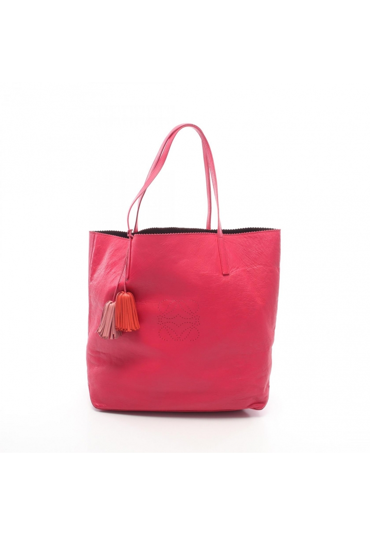 LOEWE Pre-Loved LOEWE Anagram Shoulder bag tote bag leather Pink purple