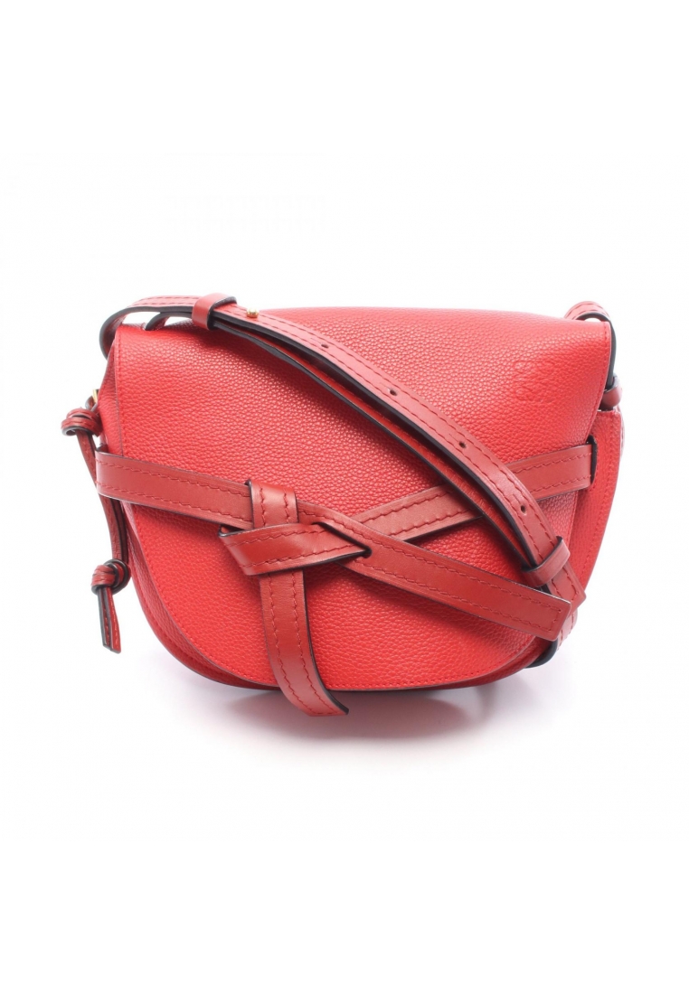 LOEWE Pre-Loved LOEWE Gate Small Shoulder bag leather Red