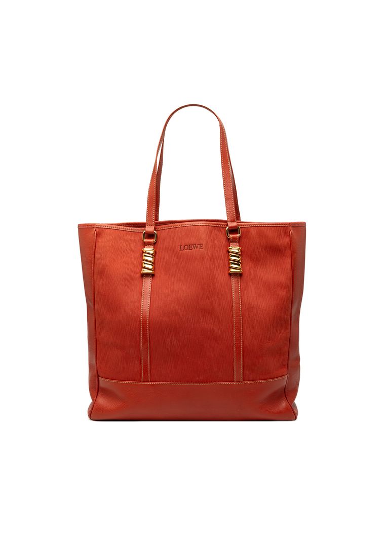 LOEWE Pre-Loved Loewe Leather Velazquez Twist Tote