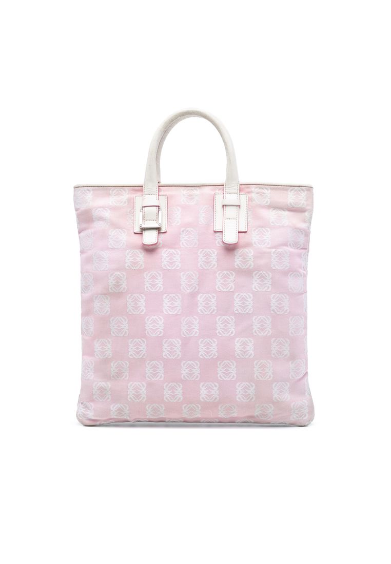 LOEWE Pre-Loved Loewe Anagram Canvas Tote