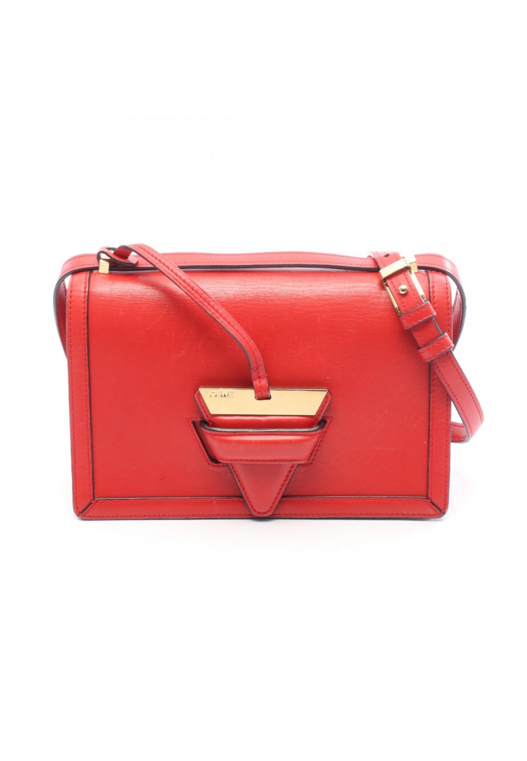 LOEWE Pre-Loved LOEWE Barcelona Shoulder bag leather Red