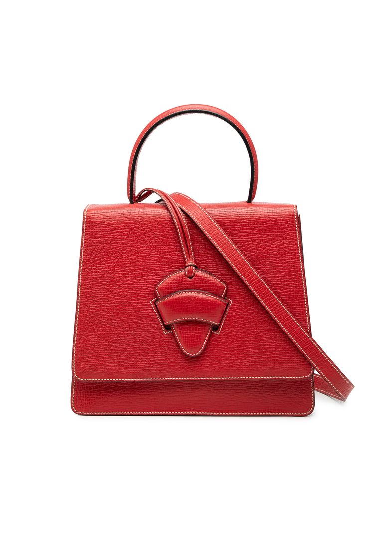 LOEWE Pre-Loved Loewe Textured Leather Barcelona Top Handle Bag