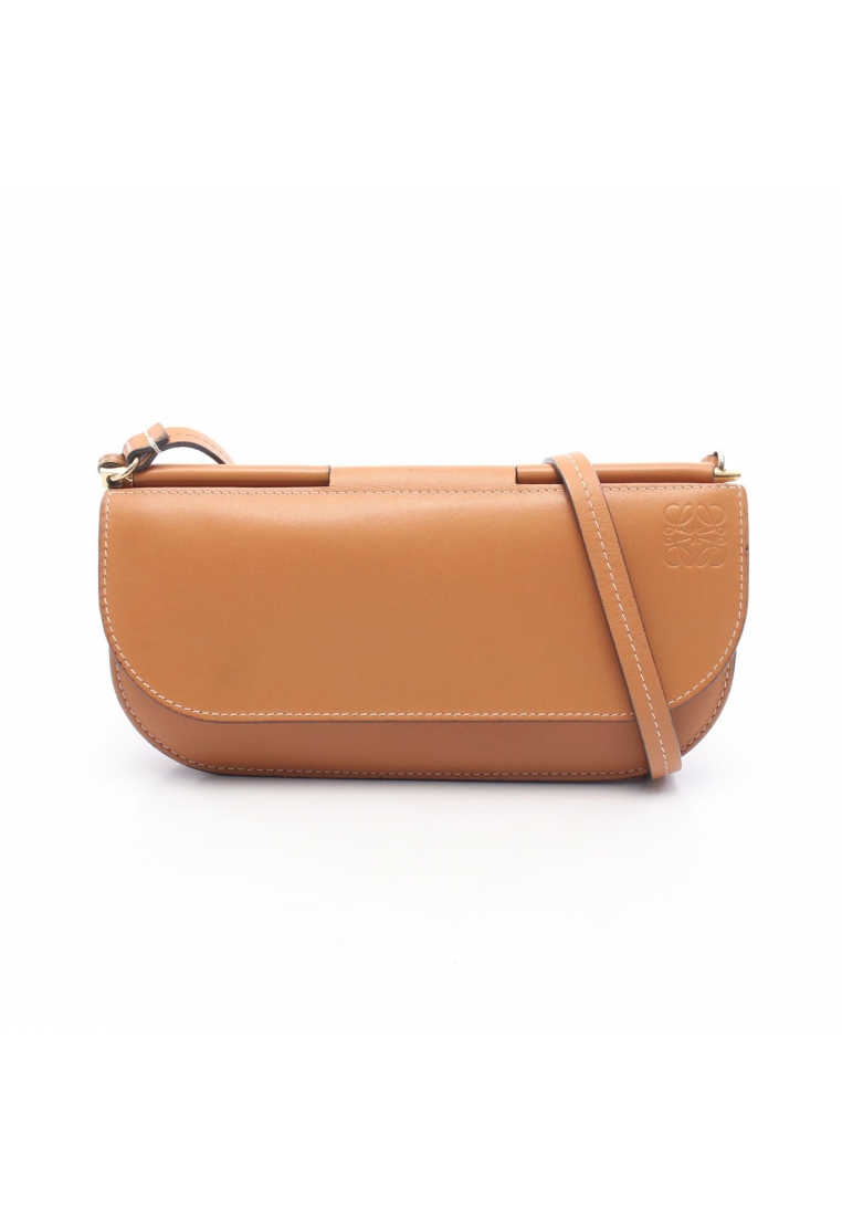 LOEWE Pre-Loved LOEWE Gate Pochette Wallet shoulder wallet leather light brown