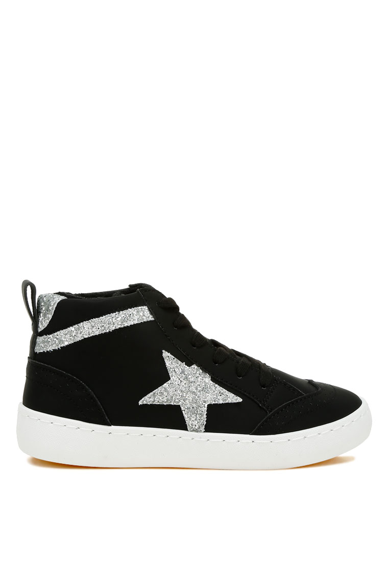 London Rag Star High Ankle Sneakers in Black