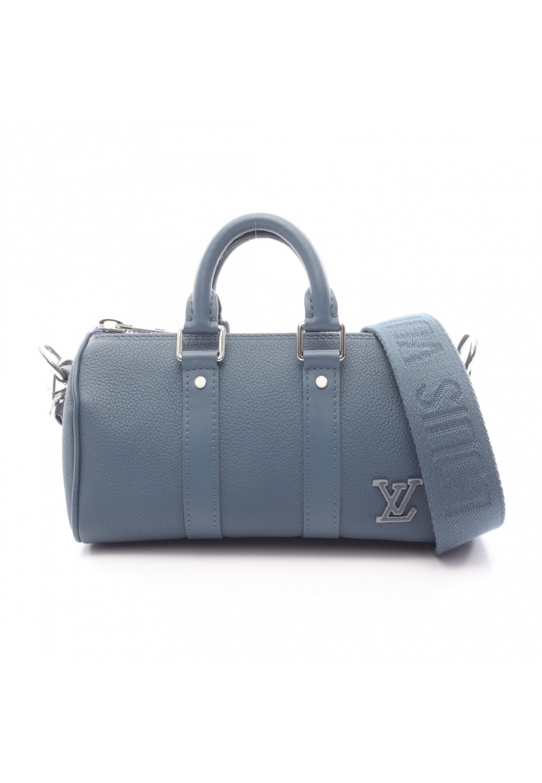 Louis Vuitton Pre-Loved Louis Vuitton Keepall XS LV Aerogram Handbag leather blue 2WAY
