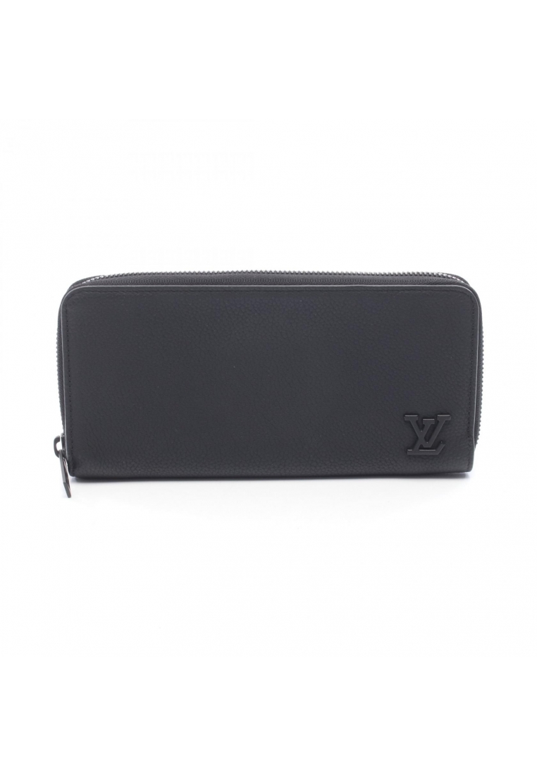 Louis Vuitton Pre-Loved Louis Vuitton zippy wallet horizontal LV Aerogram Noir round zipper long wal