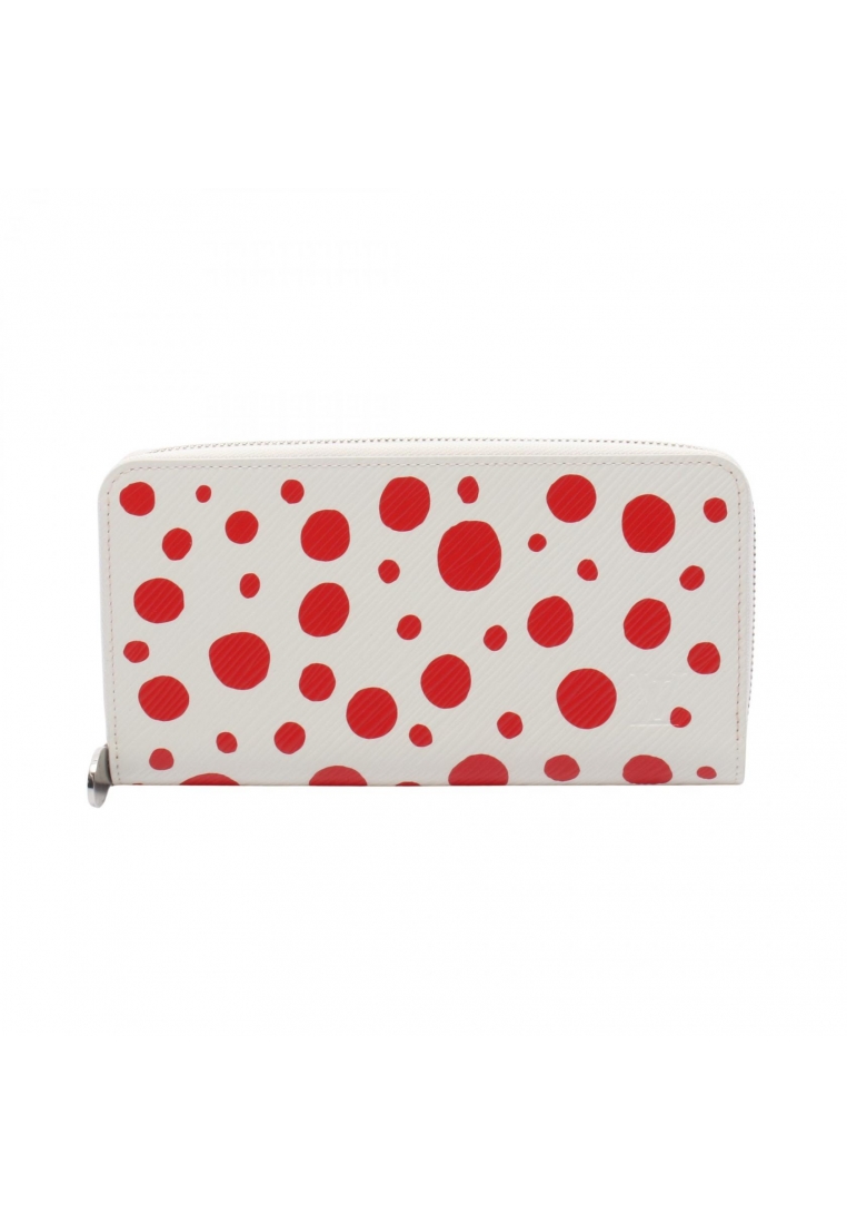 Louis Vuitton Pre-Loved Louis Vuitton LV × YK Zippy Wallet Epi Infinity Dot Bron Rouge round zipper 