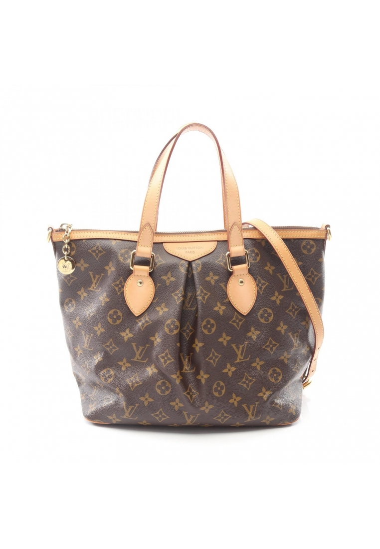 Louis Vuitton Pre-Loved Louis Vuitton Palermo PM monogram Handbag PVC leather Brown 2WAY