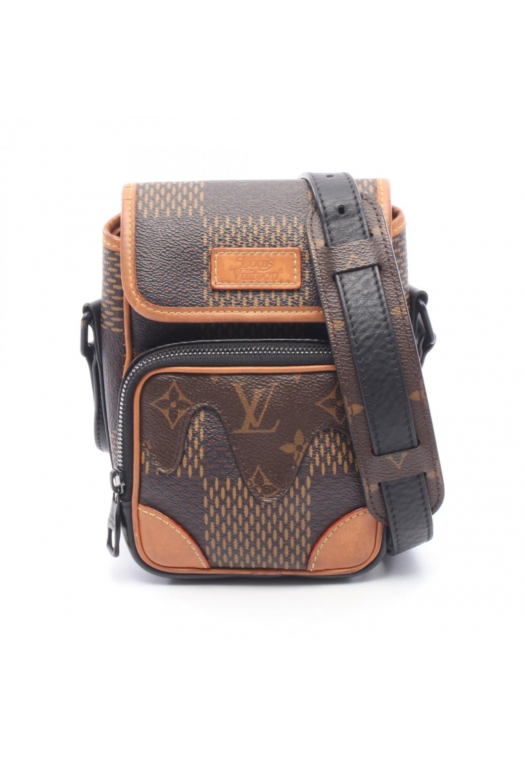 Louis Vuitton Pre-Loved Louis Vuitton LOUIS VUITTON × NIGO Amazon messenger Damier Ebene Giant monog