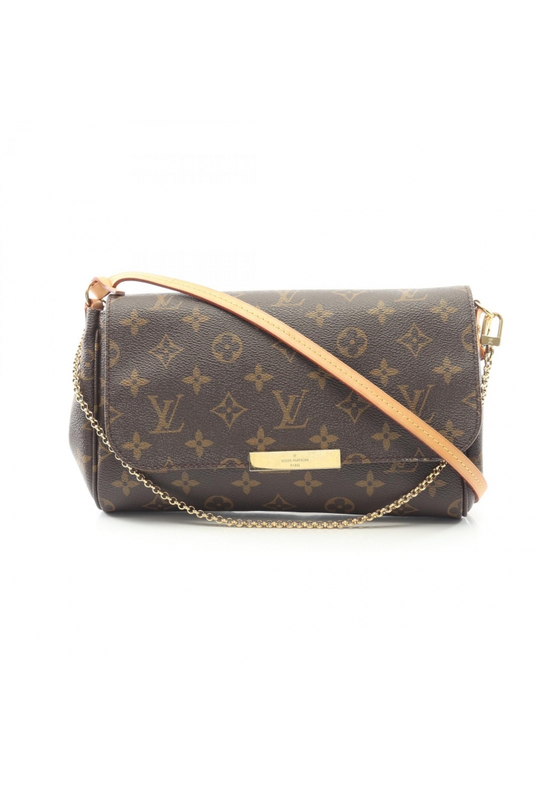 Louis Vuitton Pre-Loved Louis Vuitton Favorite MM monogram chain handbag PVC leather Brown 2WAY