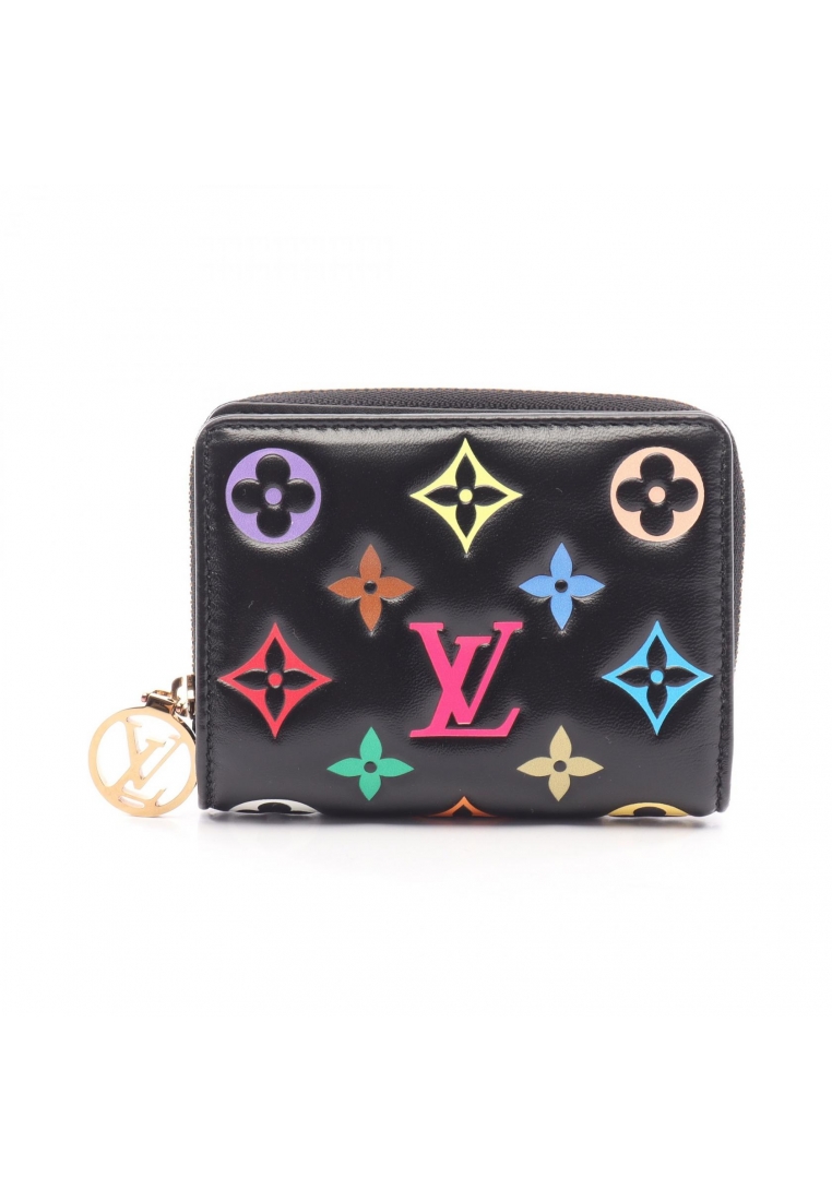Louis Vuitton Pre-Loved Louis Vuitton LV × TM Portefeuille Loup Bi-fold wallet leather black multico
