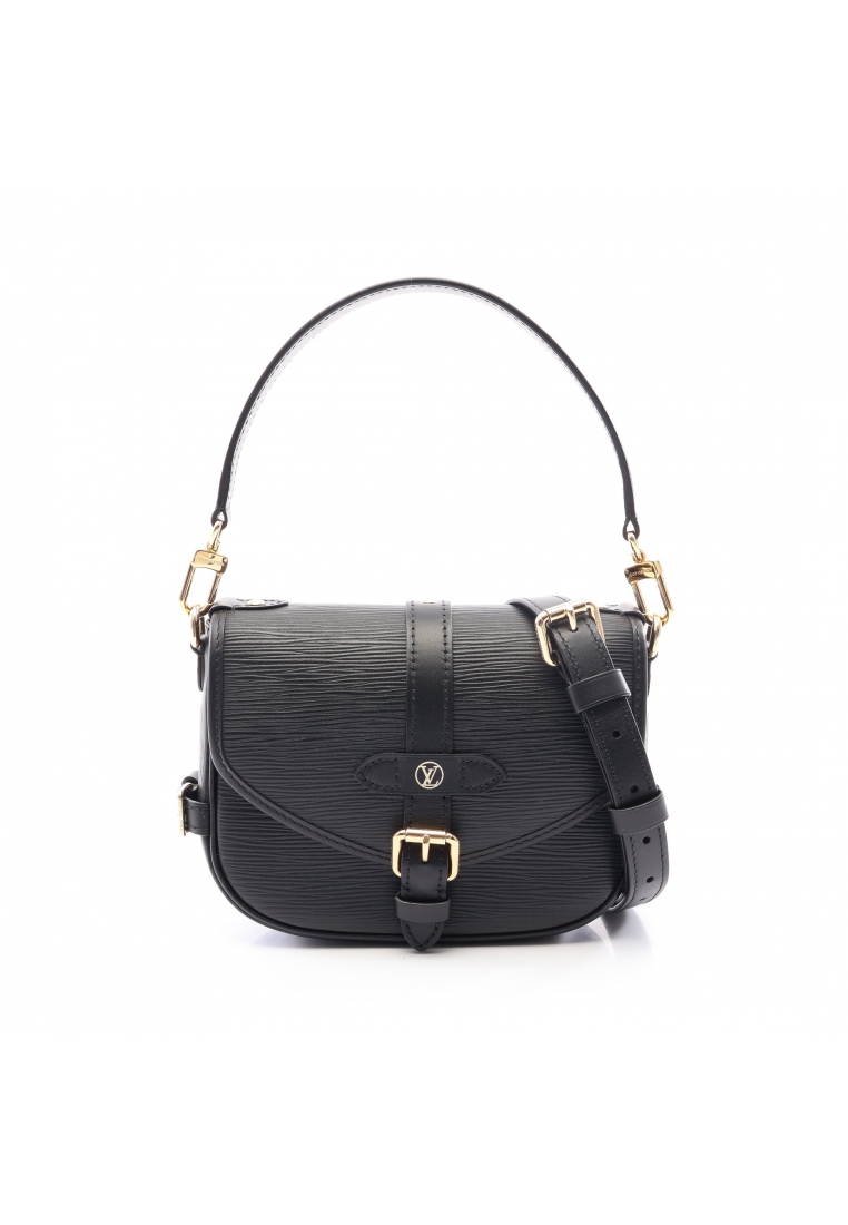 Louis Vuitton Pre-Loved Louis Vuitton Saumur BB Epi Noir 2WAY Handbag leather black
