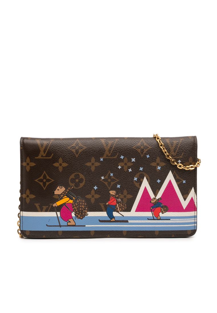 Louis Vuitton Pre-Loved Louis Vuitton Monogram Christmas Animation Bears On Skis Pochette Weekend Ch