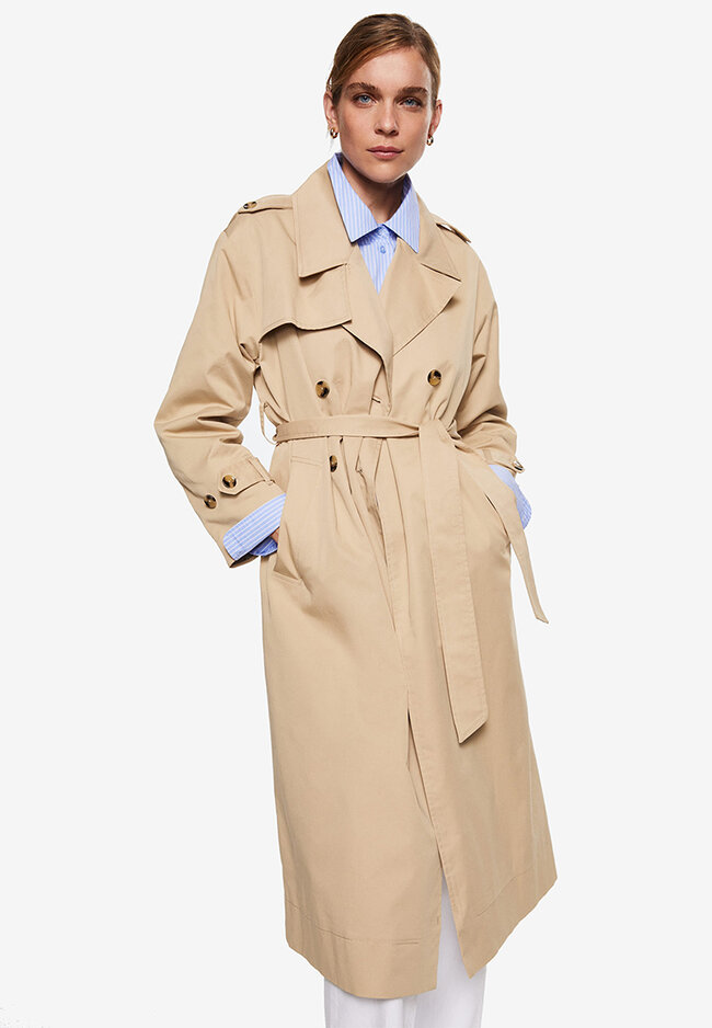 Mango Trench coat Brown 42                  EU WOMEN FASHION Coats Basic discount 64% 
