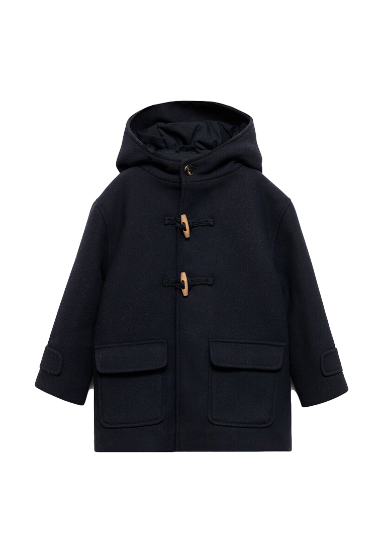 MANGO BABY Hood Wool-Blend Duffle Coat