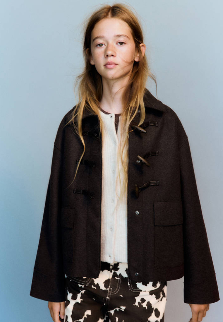 MANGO KIDS Duffle Coat With Duffle Buttons