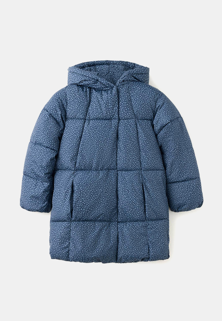 MANGO KIDS Long Floral Anorak Jacket