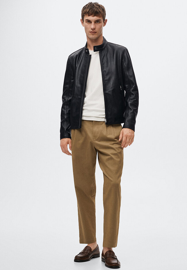 Buy Men Leather Jacket Online | ZALORA 