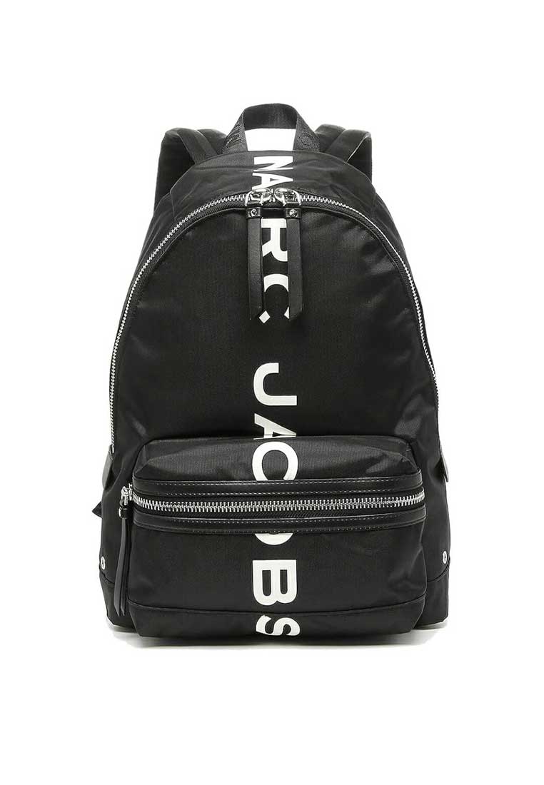 Marc Jacobs Nylon Printed Logo Backpack Black M0016409