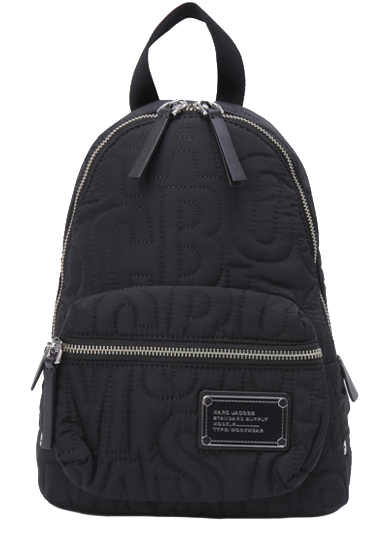 Marc Jacobs Nylon Jumbled Logo Workwear Small Backpack Bag in Black 4S4HBP002H02