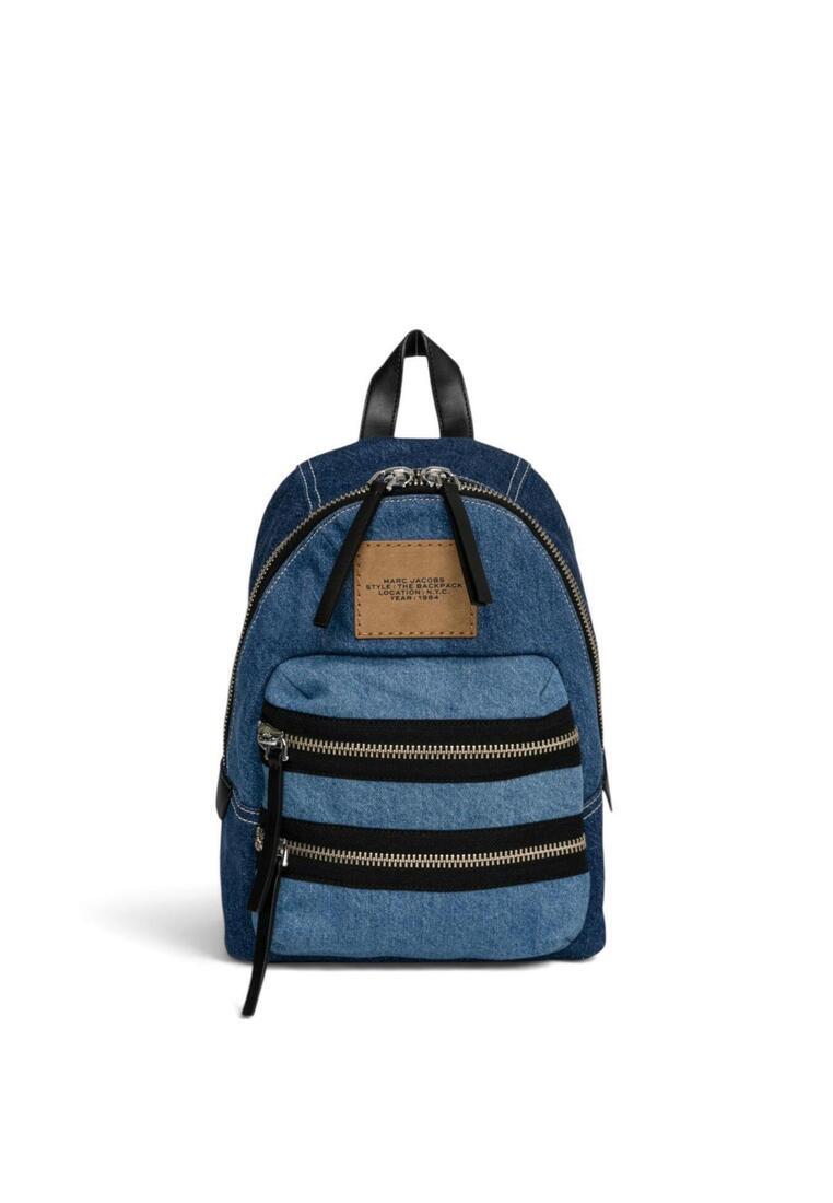 Marc Jacobs The Biker Colorblock Denim Medium Backpack