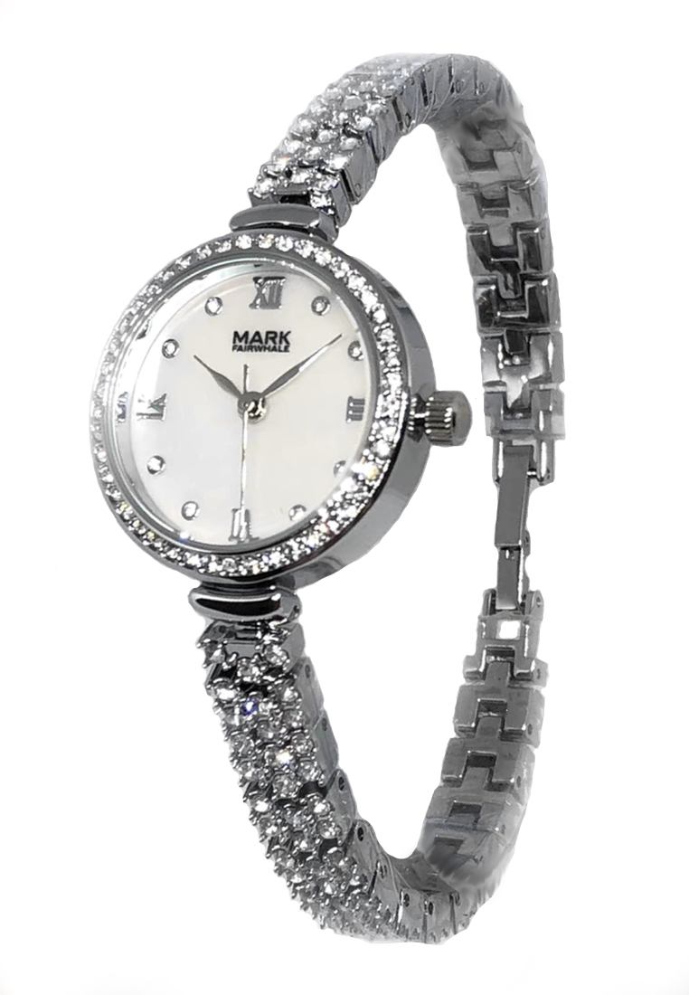 Mark Fairwhale Ladies Metal Alloy Quartz Watch, 30mm, Mother of Pearl Dial, Metal Bracelet