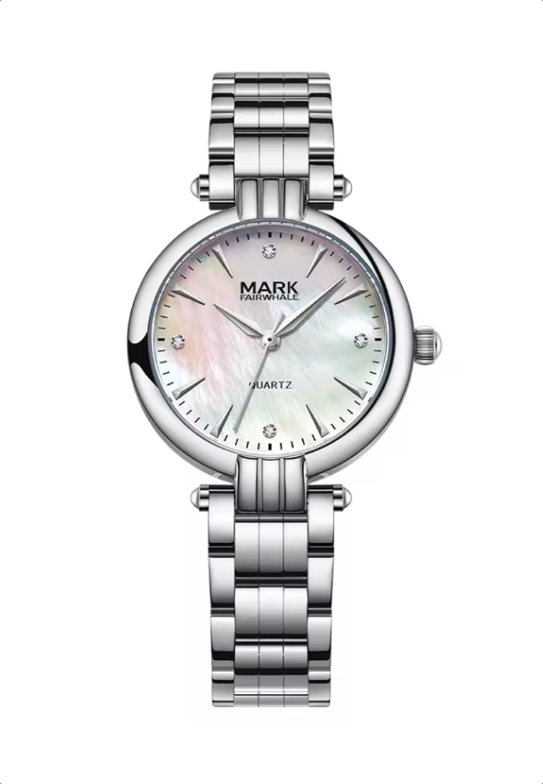 Mark Fairwhale Ladies Stainless Steel Quartz Watch, 30mm, Mother of Pearl Dial, Metal Bracelet