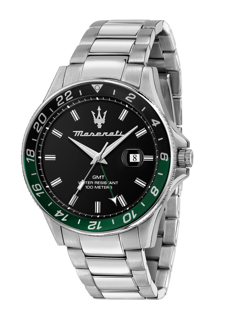 Maserati 【2 Years Warranty】Maserati Sfida 44mm Black Dial Men's Quartz Watch R8853140005 With Lumino