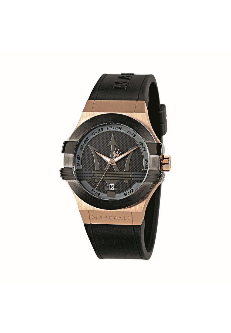 Maserati 【2 Years Warranty】 Maserati Potenza 40mm Black Silicone Men's Quartz Watch R8851108002 With