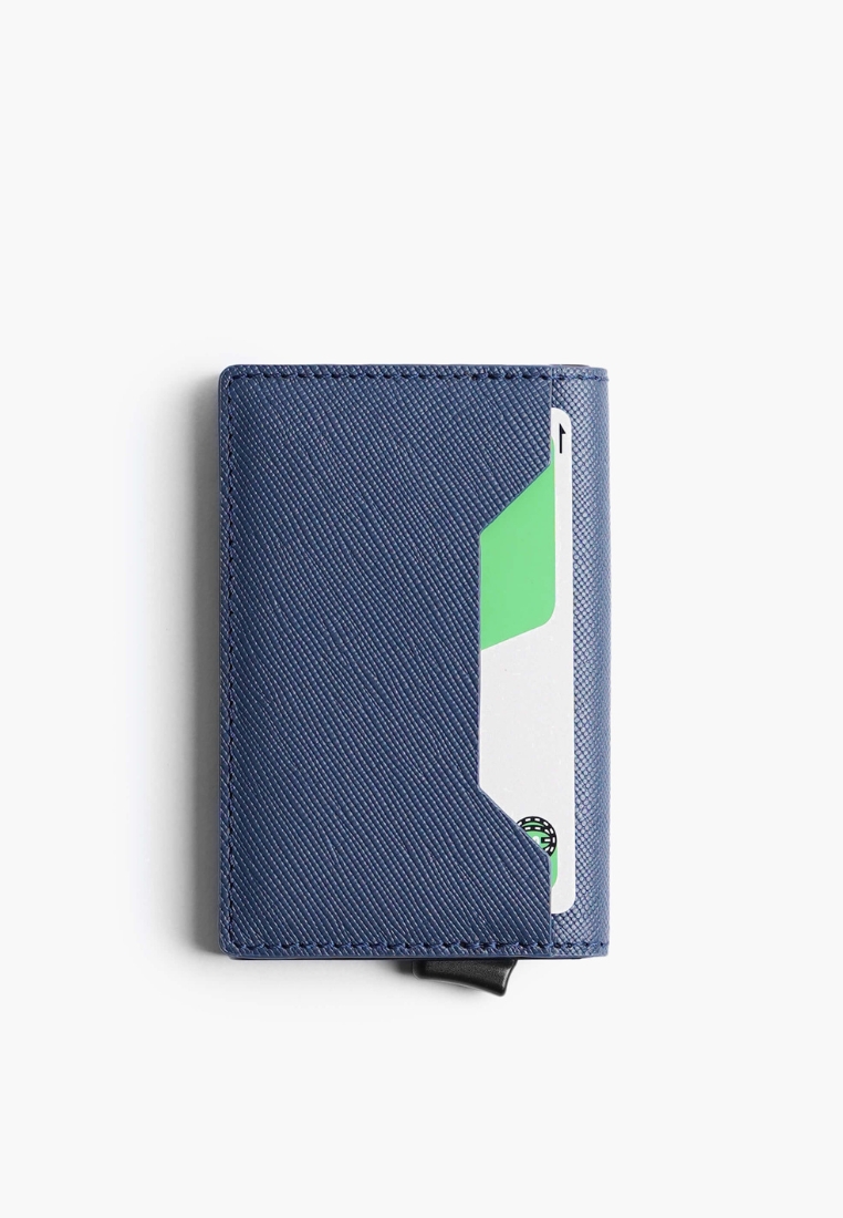 Maverick & Co. Maverick & Co. Manhattan Leather Pop-Up Wallet (Navy)