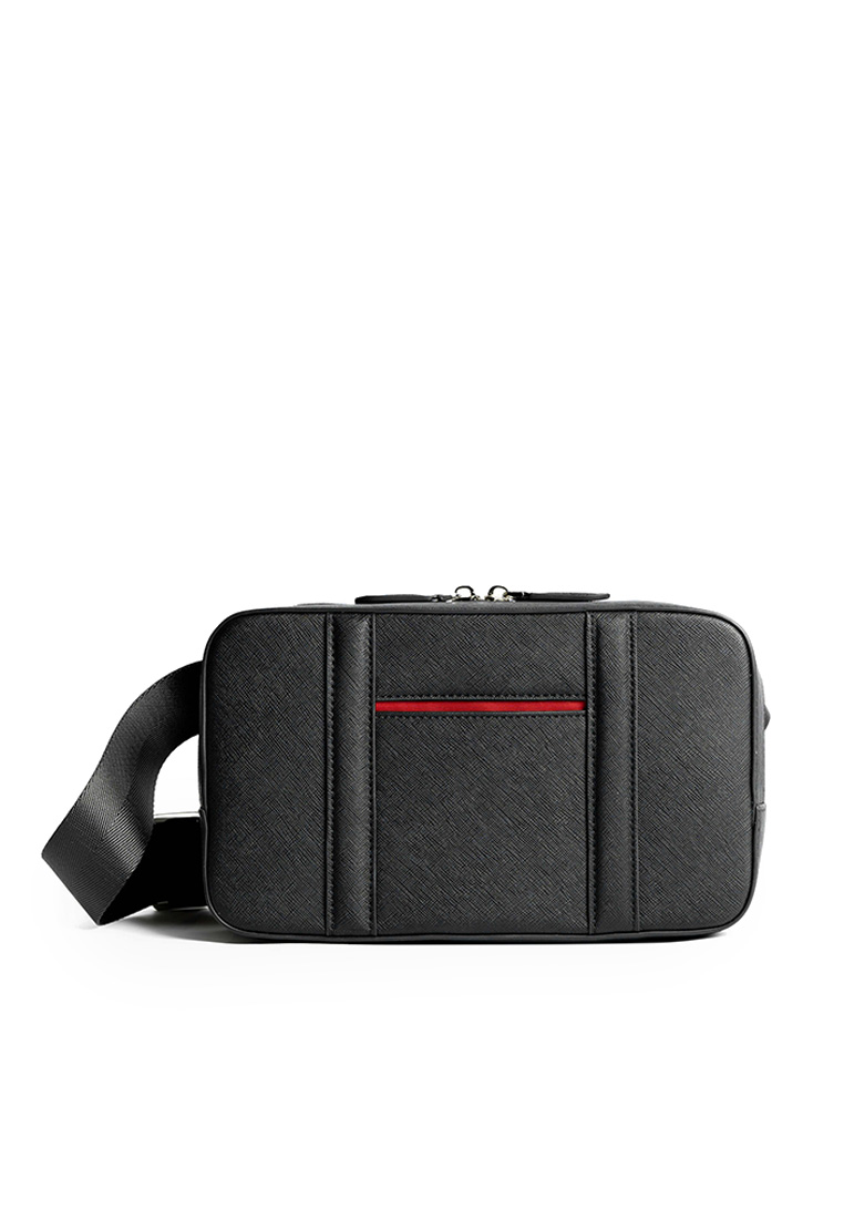 Maverick & Co. Manhattan Leather Sling Bag Black
